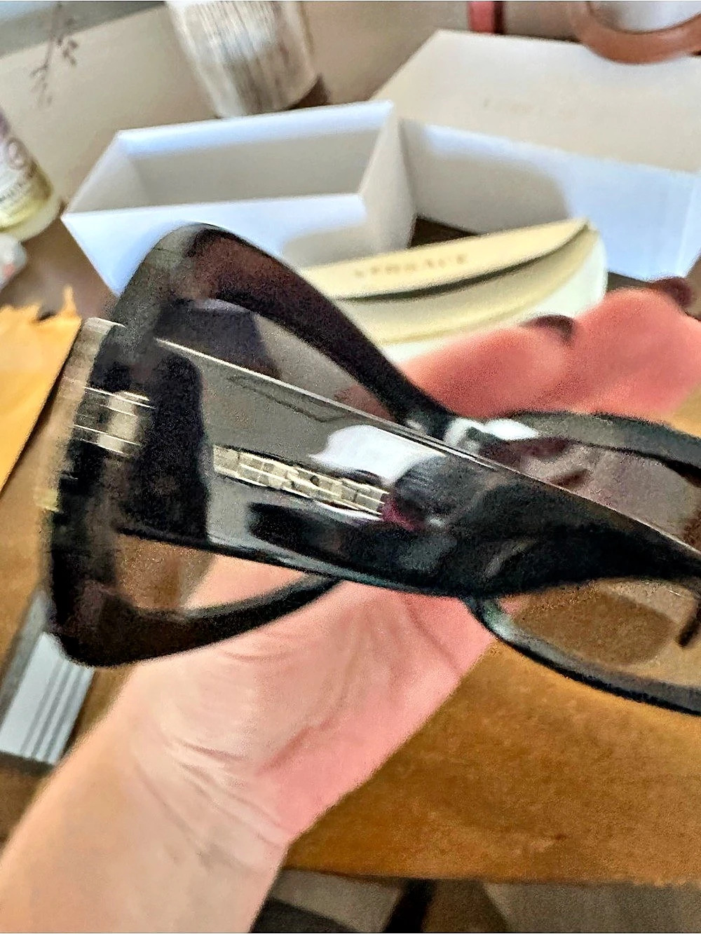Versace Oversized Sunglasses in Black & Brown - Picture 5 of 7